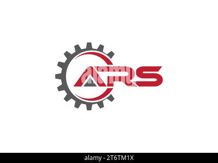 Initial Letter ARS Logo Design Vector Template. Gear Alphabet ARS Symbol Stock Vector