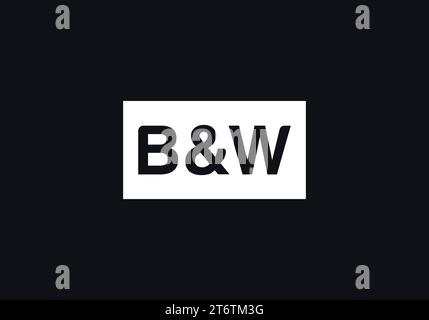 Initial Letter B and W Logo Design Vector Template. Abstract Letter B and W Linked Logo Stock Vector