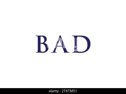 BAD Letter Logo Design Vector Template. Abstract Letter BAD Linked Logo Stock Vector