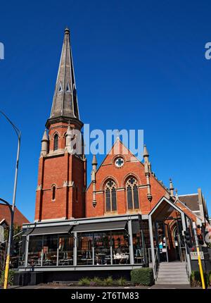 Melbourne Australia /  Dear Abbey Restaurant in the former 1891 Methodist Church in Moonee Ponds. Stock Photo