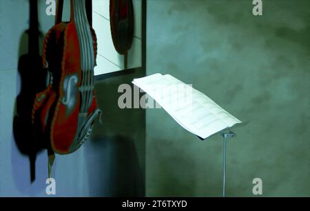 music in the air all over the world makes us spend our time in joy and happiness Stock Photo