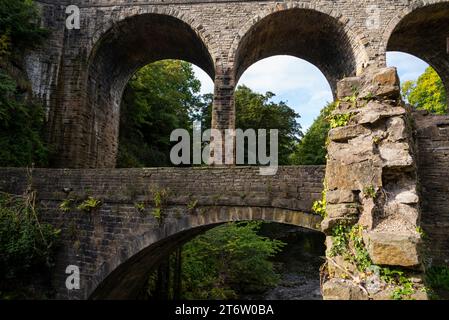 The Torrs Riverside Park at New Mills, Derbyshire, England. Stock Photo