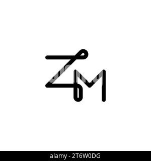 ZM logo, ZM Monogram, Initial ZM Logo, Letter ZM logo, Icon, Vector Stock Vector