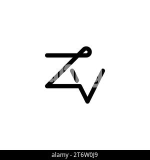 ZV logo, ZV Monogram, Initial ZV Logo, Letter ZV logo, Icon, Vector Stock Vector