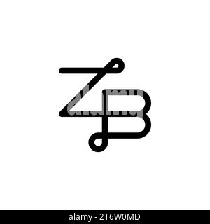 ZB logo, ZB Monogram, Initial ZB Logo, Letter ZB logo, Icon, Vector Stock Vector