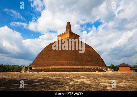 Abhayagiri Dagoba in Anuradhapura, a major city located in north central plain of Sri Lanka Stock Photo