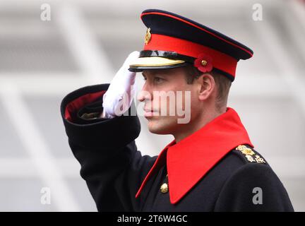 London, UK. November 12th, 2023. The Prince of Wales attending the Remembrance Sunday service at The Cenotaph, Whitehall. Credit: Doug Peters/EMPICS/Alamy Live News Stock Photo