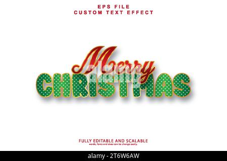 Editable text effect Christmas 3d rose and love font style Stock Vector