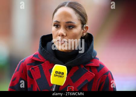 London, UK. 12th Nov, 2023. London, England, November 12th 2023: Alex Scott during the FA Women's Super League match between Tottenham Hotspur and Liverpool at Brisbane Road in London, England (Alexander Canillas/SPP) Credit: SPP Sport Press Photo. /Alamy Live News Stock Photo