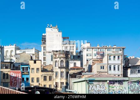 Istanbul, Turkey, Cityscape of Karakoy in Istanbul, Editorial only. Stock Photo