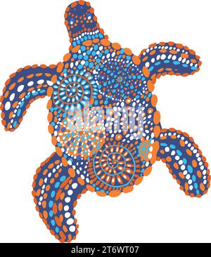 Turtle in australian aboriginal style. Australia indigenous art ...