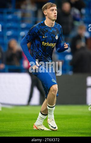 London, UK. 12th November 2023; Stamford Bridge, Chelsea, London, England; Premier League Football, Chelsea versus Manchester City; Cole Palmer of Chelsea during the warm up Credit: Action Plus Sports Images/Alamy Live News Stock Photo