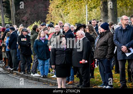 Grimsby, UK. 12th Nov, 2023. Thousands attend the annual Remembrance Sunday service held at Grimsby Cenotaph.12th November 2023 Photo by Jon Corken Credit: Jon Corken/Alamy Live News Stock Photo