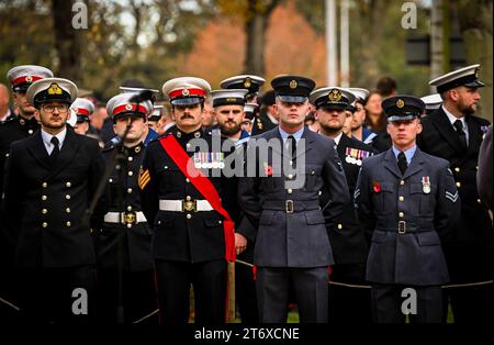 Grimsby, UK. 12th Nov, 2023. Thousands attend the annual Remembrance Sunday service held at Grimsby Cenotaph.12th November 2023 Photo by Jon Corken Credit: Jon Corken/Alamy Live News Stock Photo