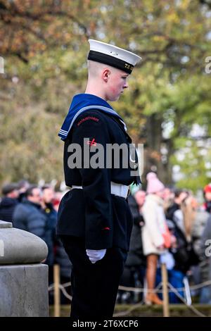 Grimsby, UK. 12th Nov, 2023. Thousands attend the annual Remembrance Sunday service held at Grimsby Cenotaph.12th November 2023 Photo by Jon Corken Credit: Jon Corken/Alamy Live News Stock Photo