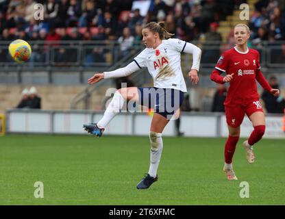 London, UK. 12th November 2023. Amy Turner of Tottenham Hotspur Women  during The FA Women's Super League soccer match between Tottenham Hotspur Women and Liverpool Women at Brisbane Road in London, Britain, 12th November 2023. Credit: Action Foto Sport/Alamy Live News Stock Photo