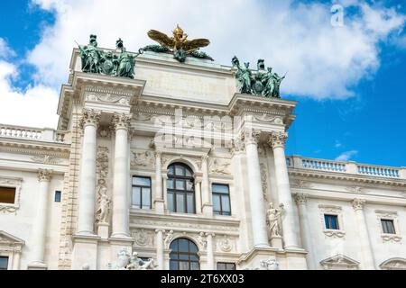 Vienna, Austria - October 4, 2023: Detailed view of the Hofburg imperial palace of the Habsburg dynasty Stock Photo