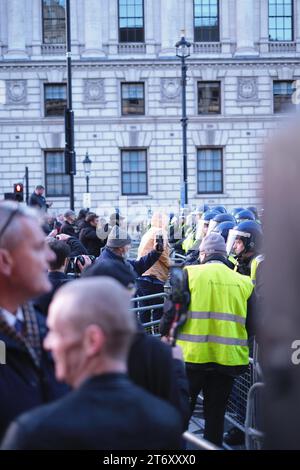 A selection of photos taken on 11th November 2023 of the Pro-Palestinian March and Armistice Weekend. Stock Photo