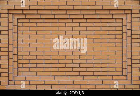 Texture of the yellow brickwork. Stock Photo