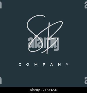SB letter logo design. business initials brand creative typography. Stock vector illustration Stock Vector