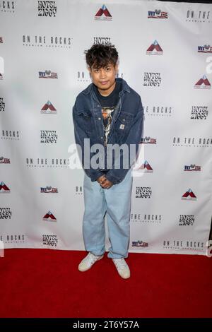 Comedian Denny Plom  attends OTR Presents Comedians For Veterans at Hotel Ziggy, Los Angeles, CA November 11, 2023 Stock Photo