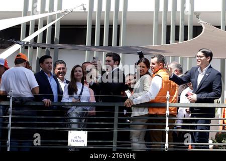 Mexico City, Mexico. 12th Nov, 2023. The governor of the state of Nuevo Leon, Samuel Garcia, registered as a pre-candidate for the presidency at the national headquarters of the Citizen Movement party in Mexico City. on November 12, 2023 in Mexico City, Mexico (Credit Image: © Luis Barron/eyepix via ZUMA Press Wire) EDITORIAL USAGE ONLY! Not for Commercial USAGE! Credit: ZUMA Press, Inc./Alamy Live News Stock Photo