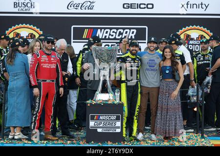 November 5, 2023, Avondale, AZ, USA: Ryan Blaney (12) wins the NASCAR Cup Series Championship at the Phoenix Raceway in Avondale AZ. (Credit Image: © Stephen A Arce Grindstone Media/ASP) EDITORIAL USAGE ONLY! Not for Commercial USAGE! Stock Photo