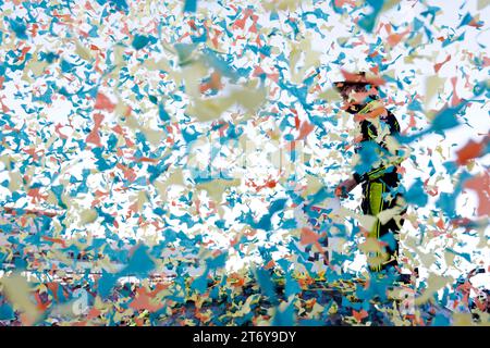 November 5, 2023, Avondale, AZ, USA: Ryan Blaney (12) wins the NASCAR Cup Series Championship at the Phoenix Raceway in Avondale AZ. (Credit Image: © Stephen A Arce Grindstone Media/ASP) EDITORIAL USAGE ONLY! Not for Commercial USAGE! Stock Photo