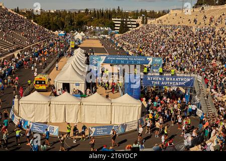 Athens Classic Marathon, panathenaic stadium Stock Photo