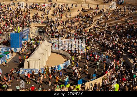 Athens Classic Marathon, panathenaic stadium Stock Photo