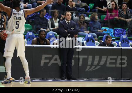 Paolo Galbiati (Dolomiti Energia Trentino)  during  Banco di Sardegna Sassari vs Dolomiti Energia Trentino, Italian Basketball Serie A match in Sassari, Italy, November 12 2023 Stock Photo