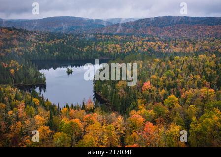 Horse lake in La Mauricie national park in Quebec Stock Photo