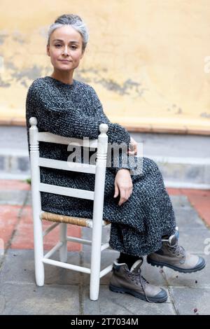 Beatriz Grimaldos Poses portrait session during the filming of Verano