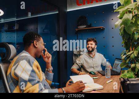 Successful Teamwork in a Dynamic Workplace Stock Photo