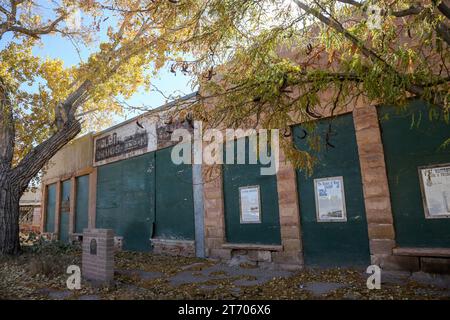 Shuttered Bucket of Blood Saloon in Holbrook, Arizona Stock Photo