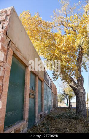 Shuttered Bucket of Blood Saloon in Holbrook, Arizona Stock Photo