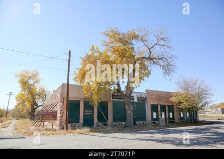 Shuttered Bucket of Blood Saloon in Holbrook, Arizona Stock Photo