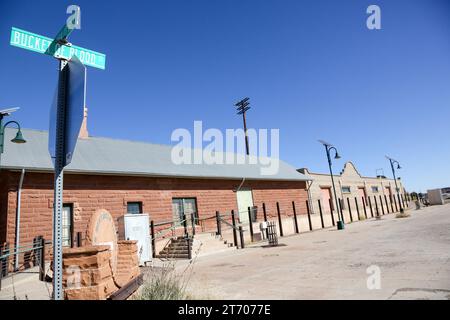 On Bucket of Blood Street in Holbrook, Arizona Stock Photo