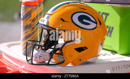 Pittsburgh, USA. NOV 12, 2023: Packers helmet during the Pittsburgh Steelers vs Green Bay Packer game in Pittsburgh, PA. Jason Pohuski/CSM Credit: Cal Sport Media/Alamy Live News Stock Photo