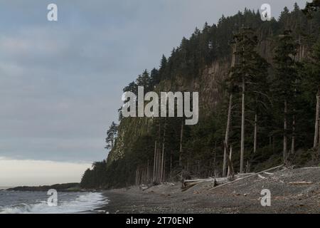 Beautiful tow hill taken from Agate beach in Haida Gwaii Stock Photo