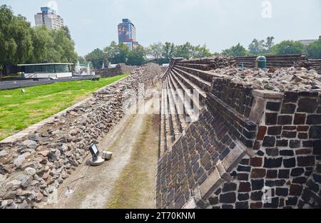 The ancient Aztec ruins of Tlatelolco in Mexico City Stock Photo