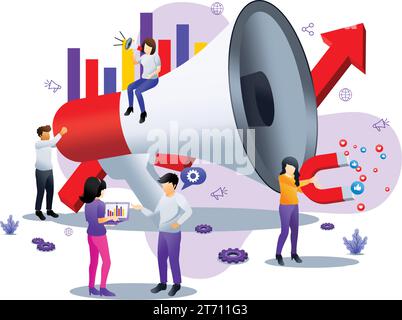 Digital marketing strategies Stock Vector
