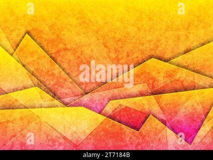 Orange and pink grunge glossy corporate background. Vector illustration Stock Vector