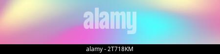 Colorful holographic foil abstract liquid waves futuristic background. Vector banner design Stock Vector
