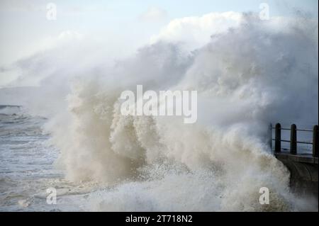 Crashing waves in Sea Point, Cape Town, South Africa Stock Photo