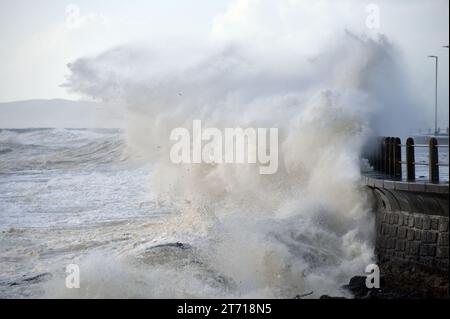 Crashing waves in Sea Point, Cape Town, South Africa Stock Photo