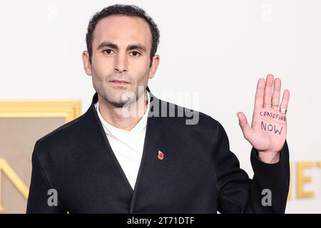 Westwood, United States. 12th Nov, 2023. WESTWOOD, LOS ANGELES, CALIFORNIA, USA - NOVEMBER 12: British actor and activist Khalid Abdalla arrives at the Los Angeles Premiere Of Netflix's 'The Crown' Season 6 Part 1 held at the Regency Village Theatre on November 12, 2023 in Westwood, Los Angeles, California, United States. (Photo by Xavier Collin/Image Press Agency) Credit: Image Press Agency/Alamy Live News Stock Photo