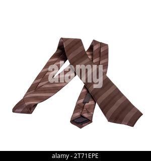 Untied neck tie isolated on white background Stock Photo