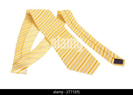 Untied neck tie isolated on white background Stock Photo