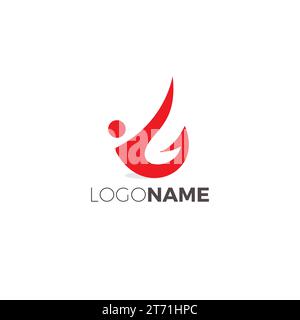 LG People Logo Design. G Human Logo Stock Vector